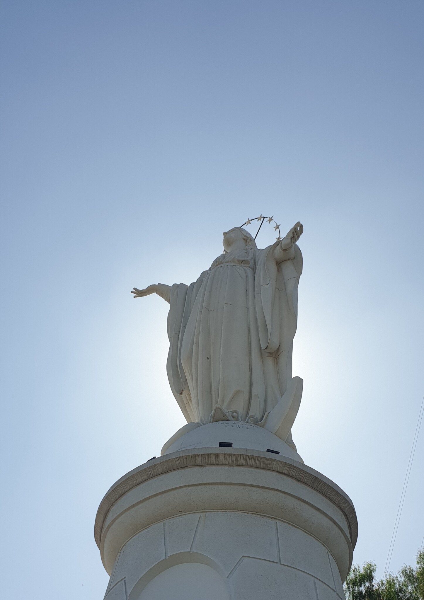In Santiago, a giant Virgin Mary atop a volcano