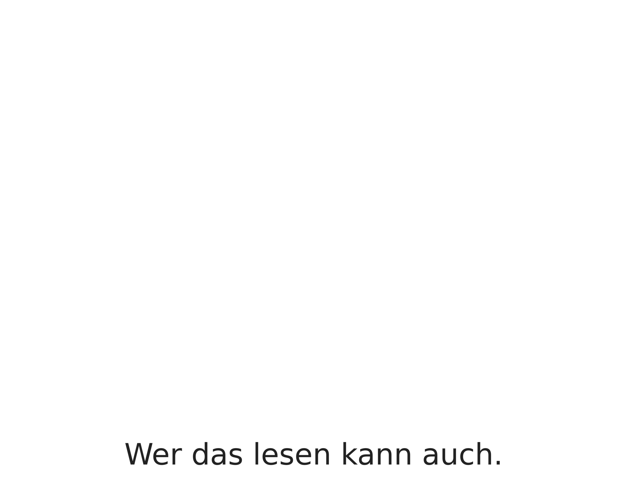 Wer kein Bild sieht, kann nichts dafür.