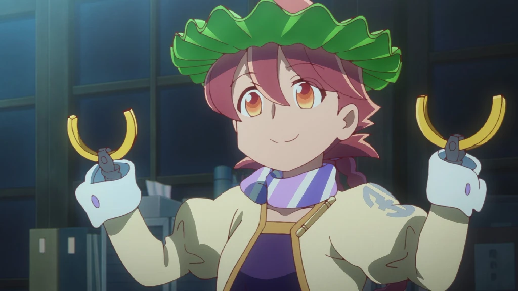 Yachio wearing shampoo hat like a boss