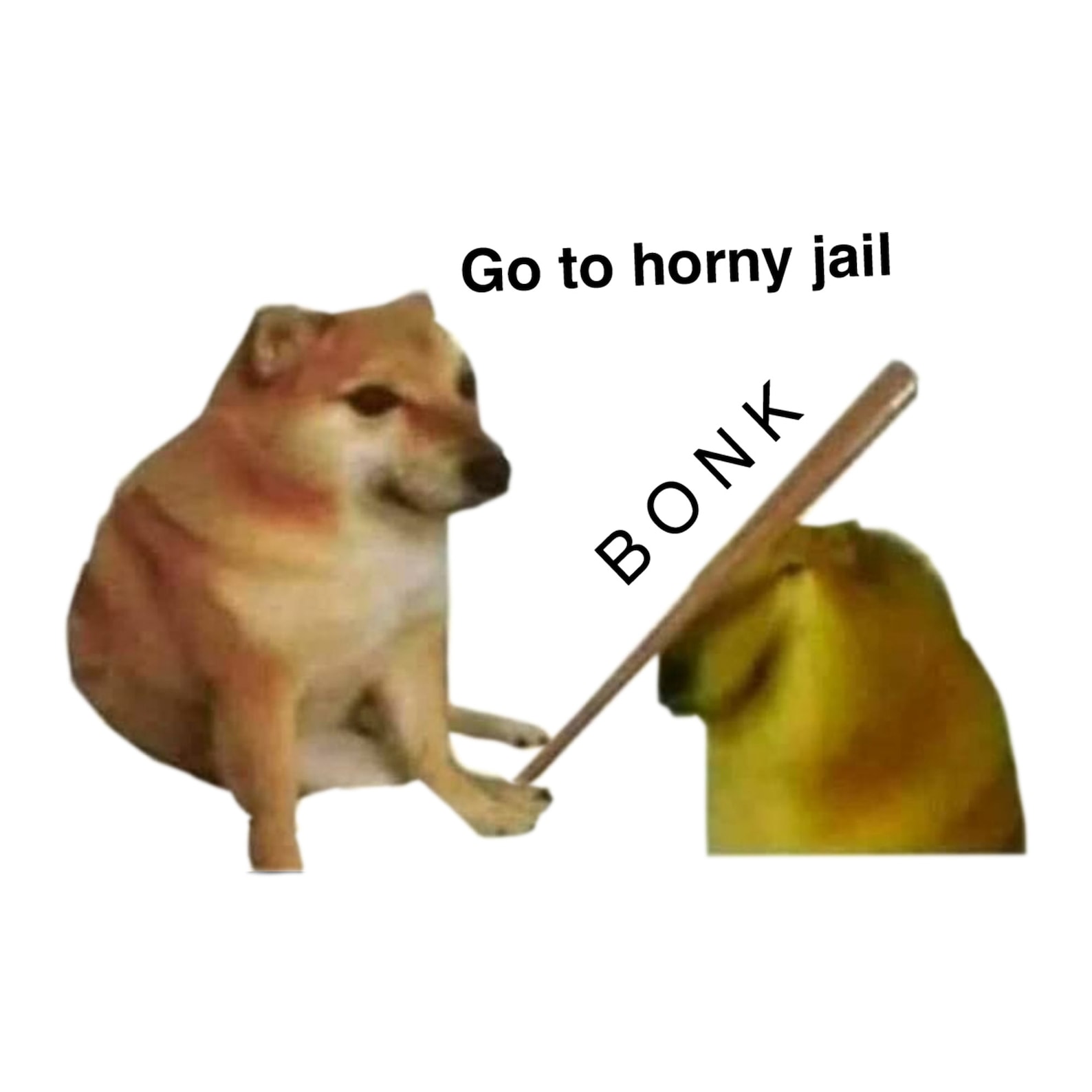 Bonk! go to horny jail meme